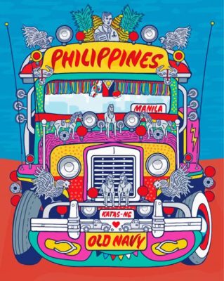 Philipino Jeepney paint by numbers