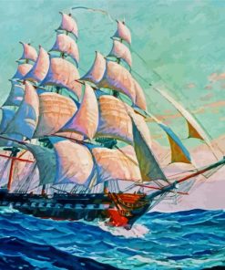 Uss Constitution At Sea paint by numbers