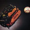 Vintage Softball Mitt paint by numbers