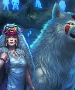 Wolf Girl paint by numbers