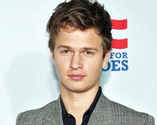 Actor Ansel Elgort paint by numbers