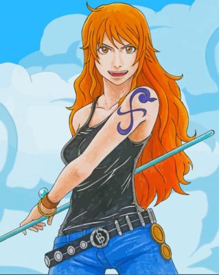 Aesthetic Nami Character Art paint by numbers