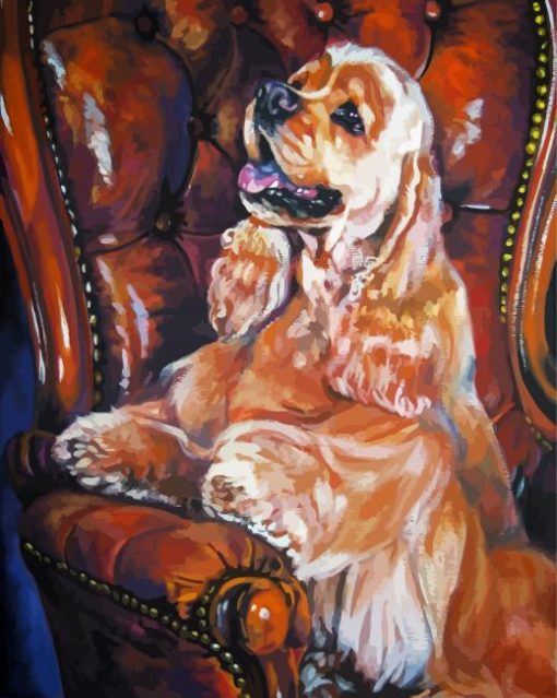 American Cocker Spaniel Dog Art paint by numbers