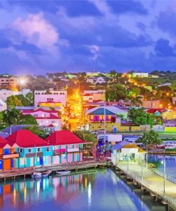 Antigua And Barbuda Buildings paint by numbers