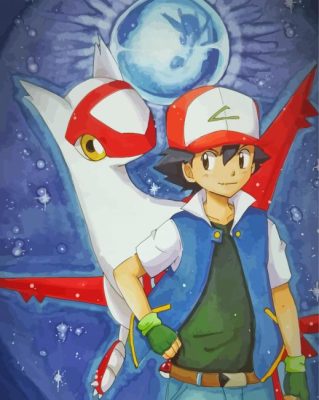 Ash Ketchum And Latias paint by numbers