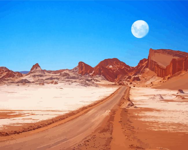 Atacama Desert Moon Valley US paint by numbers
