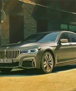 BMW 7 Series Car Engine paint by numbers