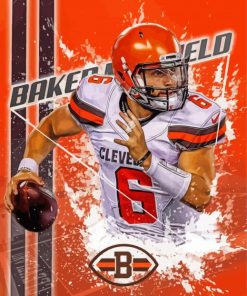 Baker Mayfield Player Poster paint by numbers