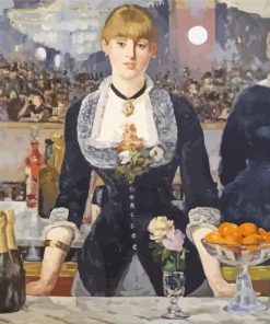 Bar At Folies Bergere Edouard Manet paint by numbers