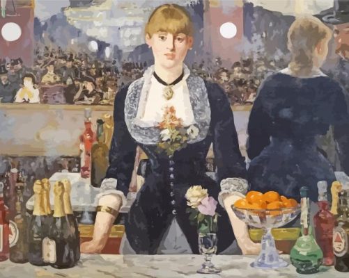 Bar At Folies Bergere Edouard Manet paint by numbers