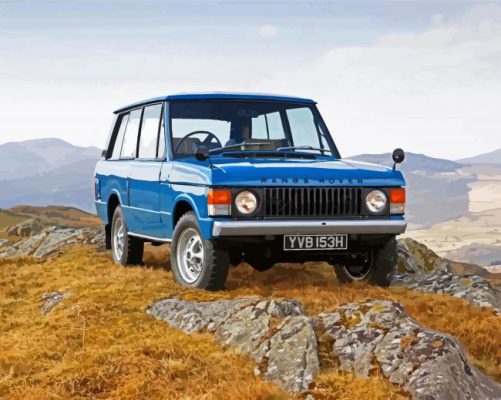 Blue Classic Range Rover paint by numbers