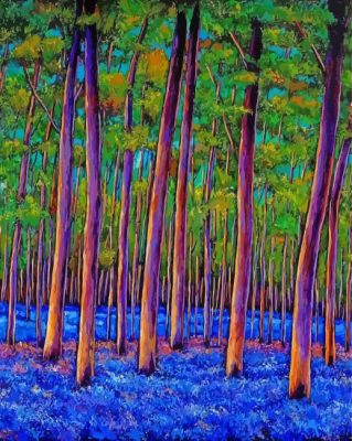 Bluebell Wood Art paint by numbers