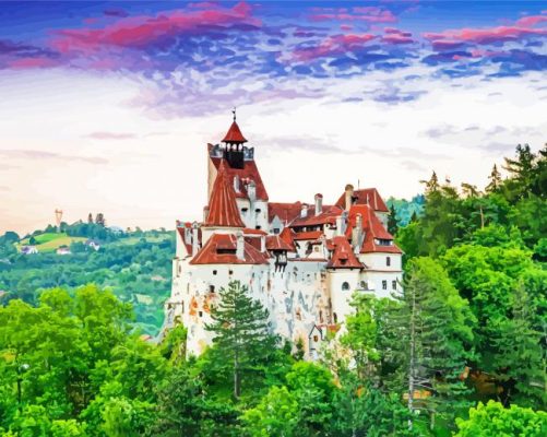 Bran Dracula Castle paint by numbers