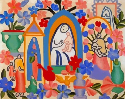 Brazilian Religion By Tarsila Do Amaral paint by numbers