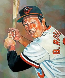 Brooks Robinson Baseball Player Art paint by numbers