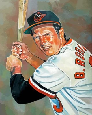 Brooks Robinson Baseball Player Art paint by numbers