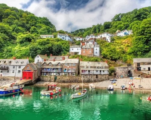 Bude Harbor Uk paint by numbers