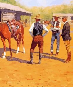 Buying Polo Ponies In The West By Frederic Remington paint by numbers