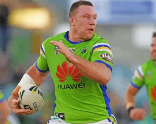 Canberra Raiders National Rugby League Player paint by numbers