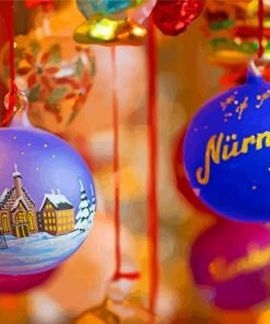 Christkindlesmarkt Christmas Balls paint by numbers