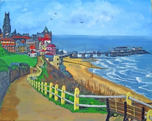 Cromer Coast Art paint by numbers