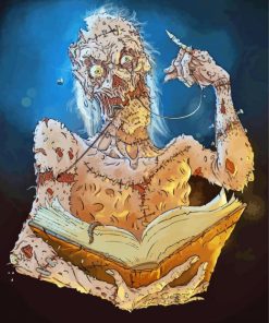 Crypt Keeper Reading A Book paint by numbers