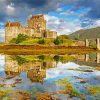 Eilean Donan Castle Water Reflection paint by numbers