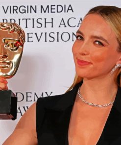 English Actress Jodie Comer paint by numbers