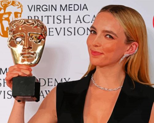 English Actress Jodie Comer paint by numbers