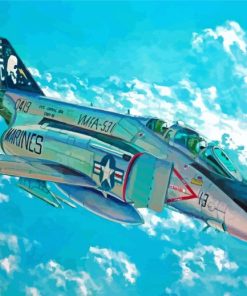 F4 Phantom Jet Art paint by numbers