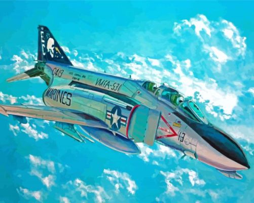 F4 Phantom Jet Art paint by numbers