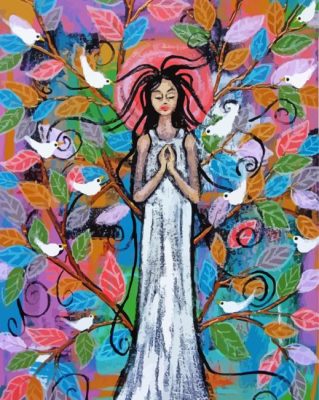 Folk Art Angel paint by numbers