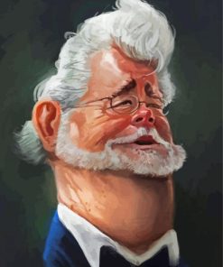 George Lucas Caricature paint by numbers
