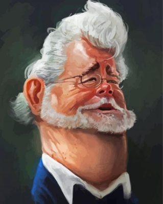 George Lucas Caricature paint by numbers