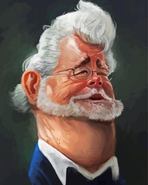 George Lucas Caricature paint by numbers