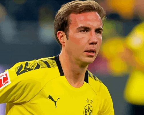 German Football Player Mario Gotze paint by numbers