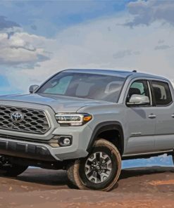 Grey Toyota Tacoma Truck paint by numbers