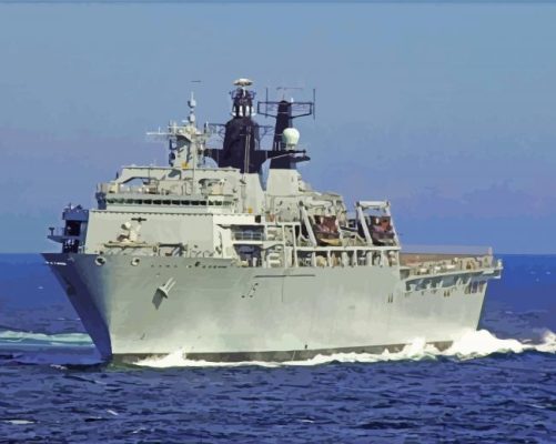 HMS Albion British Navy Ships paint by numbers