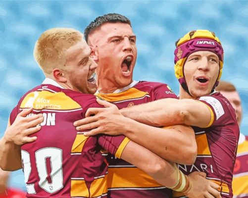 Huddersfield Giants Rugby League Players paint by numbers