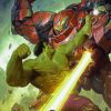 Hulkbuster And Hulk Fight paint by numbers
