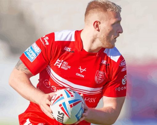 Hull Kingston Rovers Rugby League Team Player paint by numbers