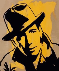 Humphrey Bogart Pop Art paint by numbers