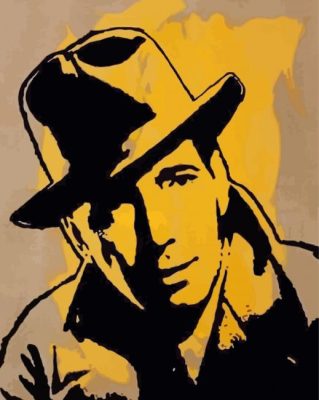 Humphrey Bogart Pop Art paint by numbers