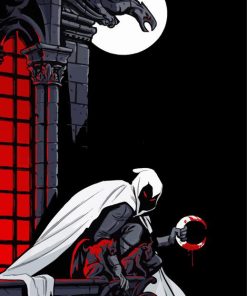 Illustration Moon Knight paint by numbers
