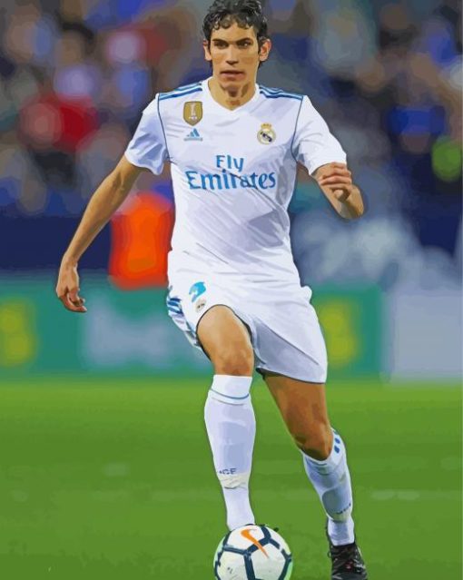 Jesus Vallejo Real Madrid Player paint by numbers