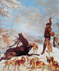 Killing A Deer Gustave Courbet paint by numbers