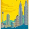 Kuala Lampur Petronas Towers Poster paint by numbers