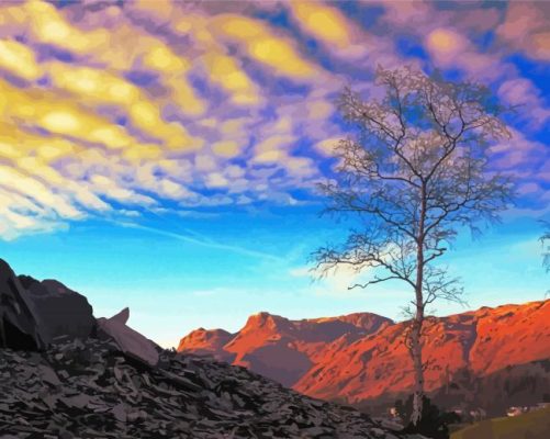 Langdale Pikes England paint by numbers