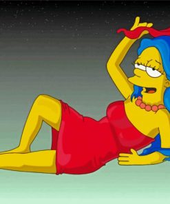 Marge Simpson With Straight Hair paint by numbers
