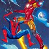 Marvel Heroes Iron Man And Spider Man paint by numbers